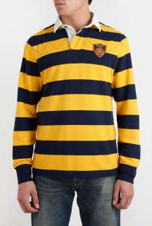 Polo Ralph Lauren  Navy and Yellow Stripe Vintage Rugby Top by Polo 