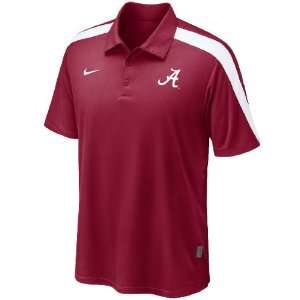 Alabama Crimson Tide Crimson Coaches Dri Fit Polo Shirt by Nike 
