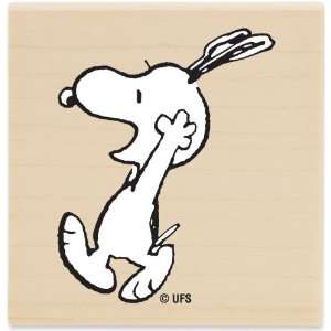  Peanuts Wood Mounted Rubber Stamp Hooray Snoopy Arts 