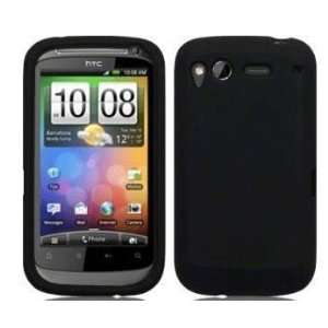 mobile palace  Black silicone case cover pouch holster for htc desire 