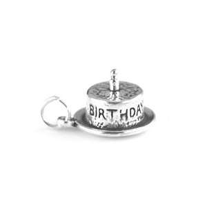   Birthday Cake with 1 Candle Charm   Babys First Birthday Charm: Arts