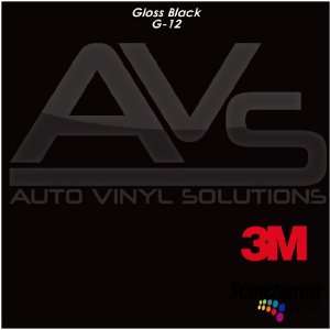    3M 1080 Gloss Black Vinyl Car Wrap 4ft X 5ft (20sq/ft) Automotive