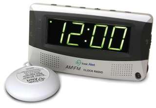 SONIC BOOM SBR350SS AM/FM RADIO ALARM CLOCK W/VIBRATOR  