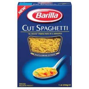 Barilla Cut Spaghetti Pasta 16 oz  Grocery & Gourmet Food