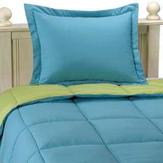 MF down alternative comforter set twin teal/lime 66x92  