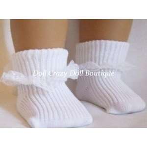    New White Lace Doll Socks fit 18 American Girl Dolls Toys & Games