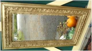ANTIQUE MIRROR GOLD GILDED BEVELED 1880s 51 X 29 1/2  