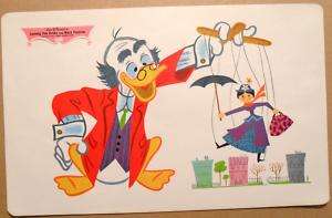 LUDWIG VON DRAKE~vintage 1964 placemat~MARY POPPINS~rca  