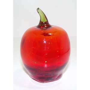  Vintage Hand Blown Glass Delicious Apple Paper Weight 