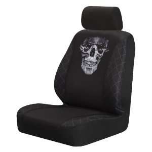 Auto Expressions 800002164 Black ODM Bandana Skull Low Back Seat Cover