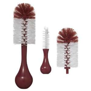   The First Years Deluxe Bottle Brush with replaceable head, Red Baby