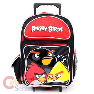 Angry Birds School Roller Backpack /16 Rolling Bag /Trolley  3 Birds 