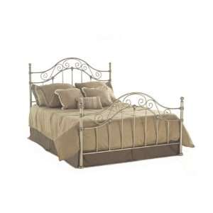  Kensington Gold Frost Finish Metal King Size Bed