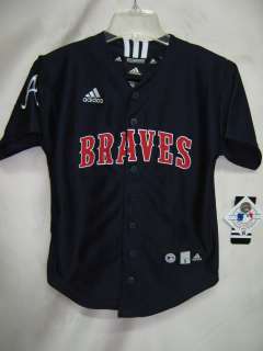 MLB Atlanta Braves Youth Stitched Jersey Blue Large *  