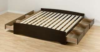 King Size 6 Drawer Platform Bed Storage Bed