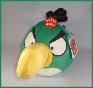 Angry Birds 8 Green Toucan Bird With Sound Plush Toy NEW 022286914901 