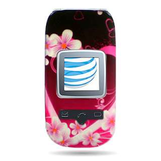   Pink Heart Snap on Faceplate Case Fr Pantech ATT Breeze 3 P2030 Phone