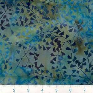  45 Wide Wax Batik Vines Blue Fabric By The Yard: Arts 