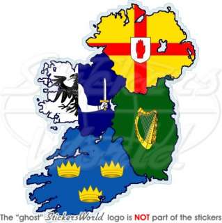 IRELAND Irish Provinces Map Flag EIRE 5 Bumper Sticker  
