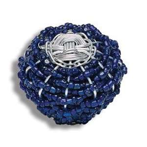   Hardwares Blue & Silver Beaded Weave Knob (ATH3166)