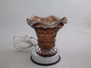 Touch Lamp Night Light Electric Oil Lamp Tart Warmer 319BR Clear Brown 