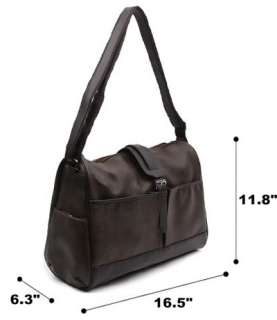 Mens Briefcase Business Shoulder Bag P9545 Black Brown  
