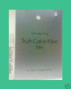 TRUTH CALVIN KLEIN CK COLOGNE MINI SAMPLE VIAL .05 OZ  