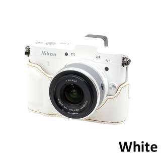   Half White Case Pouch Bag For Nikon V1 10.1 MP Digital Camera  