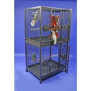  A&E Cage Co. Large Double Stack Bird Cage: Pet Supplies