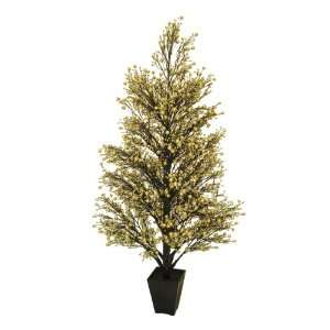    Potted Gold & Black Glittered Berry Christmas Tree: Everything Else