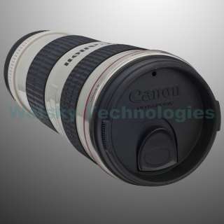 Canon Camera Lens Cup Coffee Tea Water Mug 70 200mm Stainless Steel 