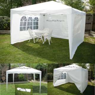 10x10 EZ White Canopy Gazebo Tent Portable Pop Up Walls  