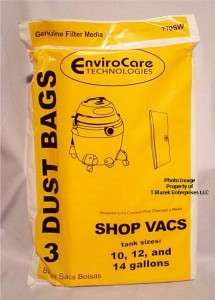 ShopVac Bags 10, 14 gal 90672 Shop Vac High Efficiency  