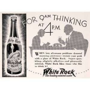  1932 Ad White Rock Alkaline Mineral Water Glass Bottle 