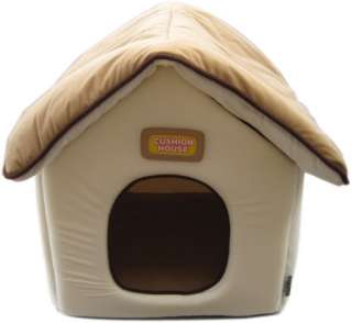 IRIS Soft Pet Dog Cat House Bed Kennel Brown Small  