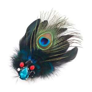  Peacock Feather Hair Clip and Brooch: Beauty