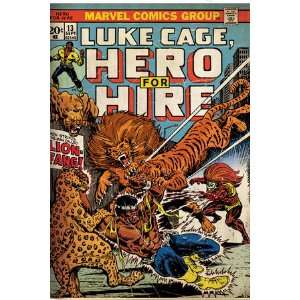 Comics Retro Luke Cage, Hero for Hire Comic Book Cover #13, Fighting 