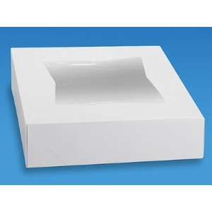  10 x 10 x 2 1/2 White Window Cake Boxes