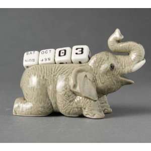    Miniature Porcelain Animals Elephant Calendar #306