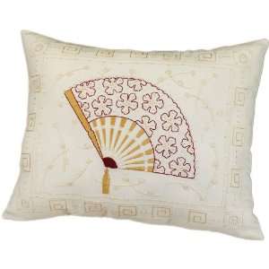   Fan Pillow Candlewicking Embroidery Kit 13X10