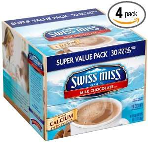 Swiss Miss Milk Chocolate Hot Cocoa, 30 Count (Pack of 4)  