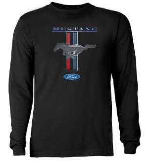 Classic Ford Mustang decal logo Black Tee Shirt T shirt  