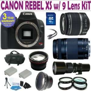  Canon Rebel XS (EOS 1000D) 9 Lens Deluxe Kit with EF S 18 
