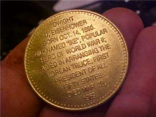 President Dwight Eisenhower Coin Medal Token  