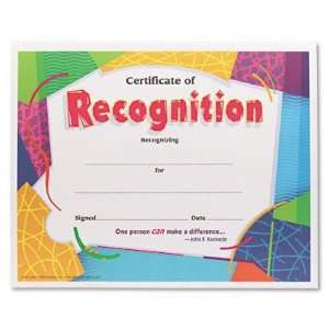  New Certificate of Recognition Awards 8 1/2 Case Pack 4 