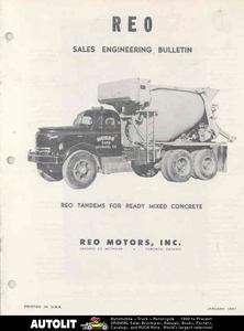 1957 Reo Tandem Concrete Mixer Truck Salesmans Brochure  