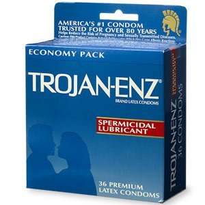 12 Trojan ENZ Spermicidal Lubricated Condoms exp 6 2013  