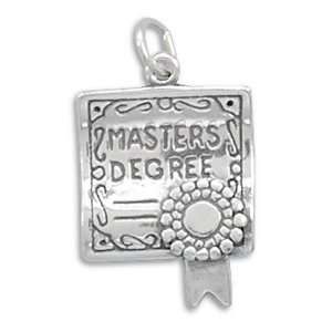 Masters Degree Graduation Sterling Silver Charm Jewelry