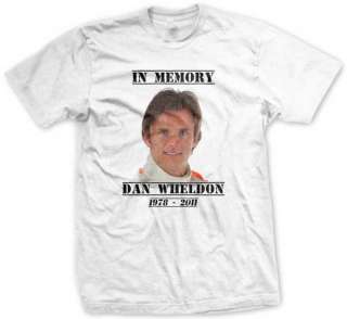 New RIP R.I.P DAN WHELDON In Memory INDY CAR Racing 500 Winner White T 