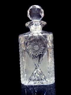Vintage 1970s Crystal Decanter, Bottle for Whiskey/Vodka/Cognac 